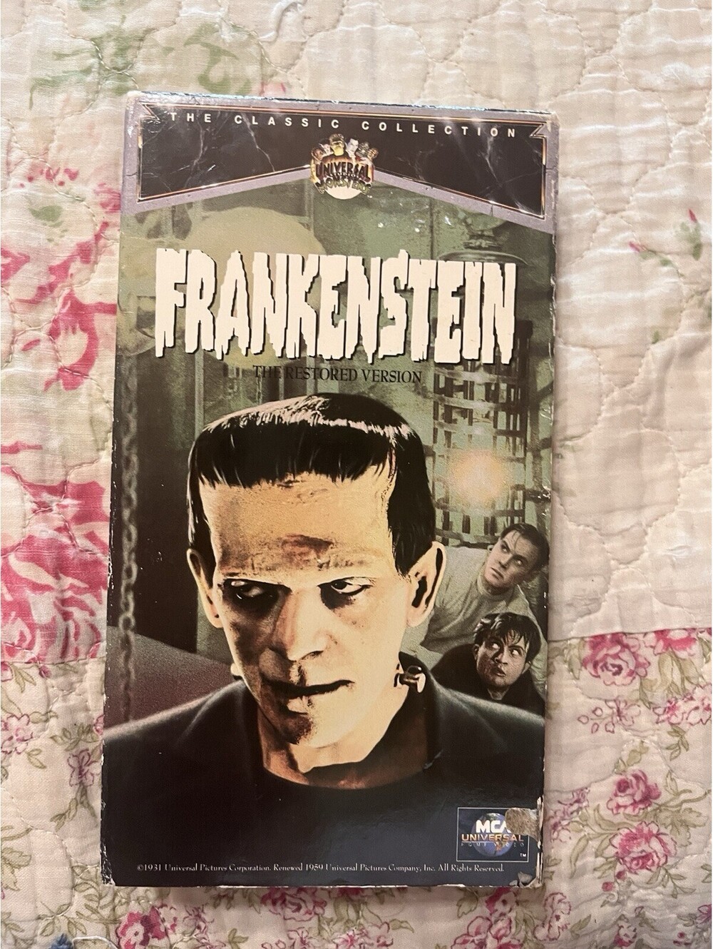 Frankenstein VHS 1931 Boris Karloff MCA Universal Promotional Screener Horror